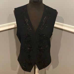 Vintage Liz Claiborne beaded waist coat